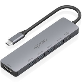 Aisens Docking USB-C 6 en 1 ASUC-6P047-GR Gris